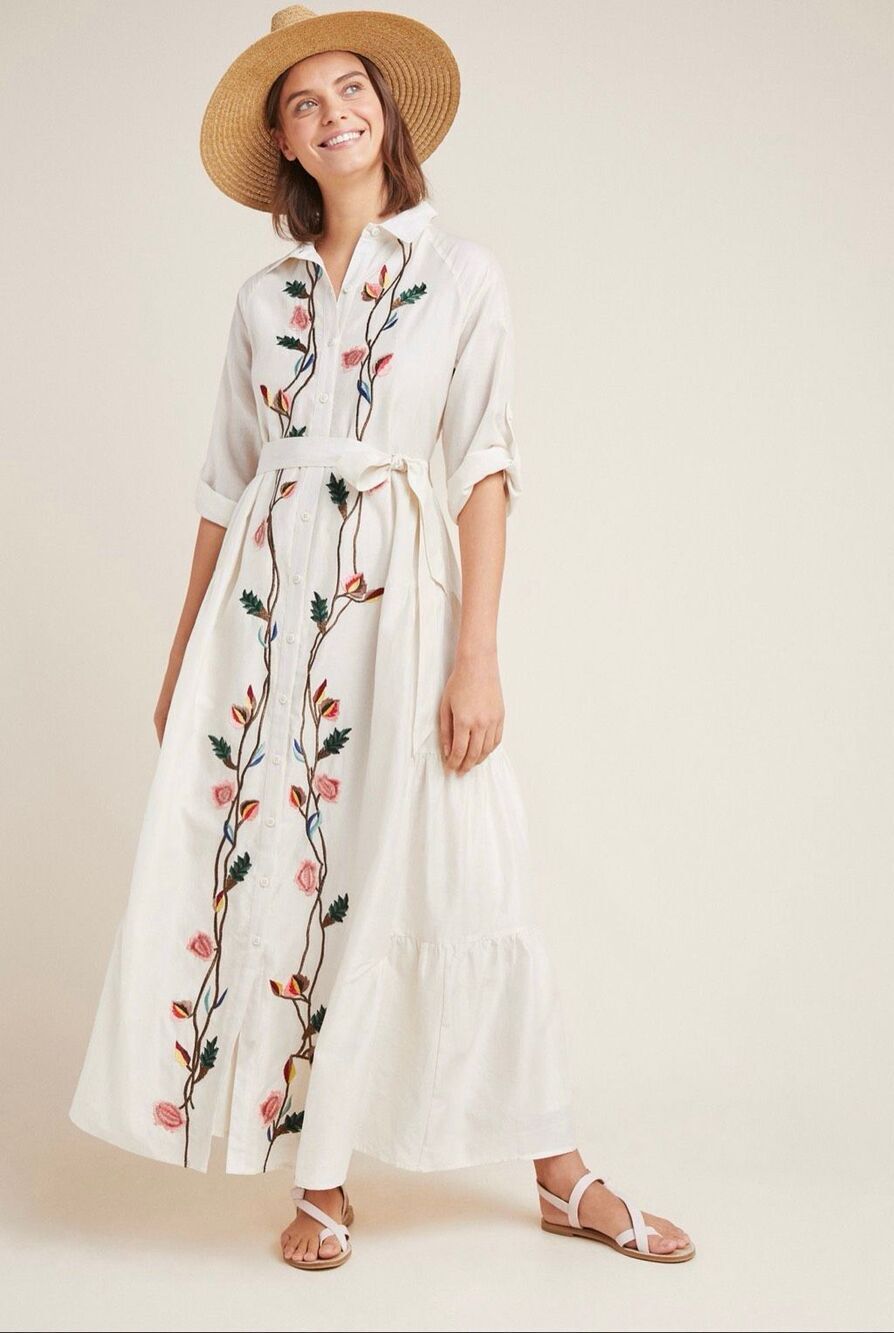 Samant Chauhan Embroidered Shirt Dress